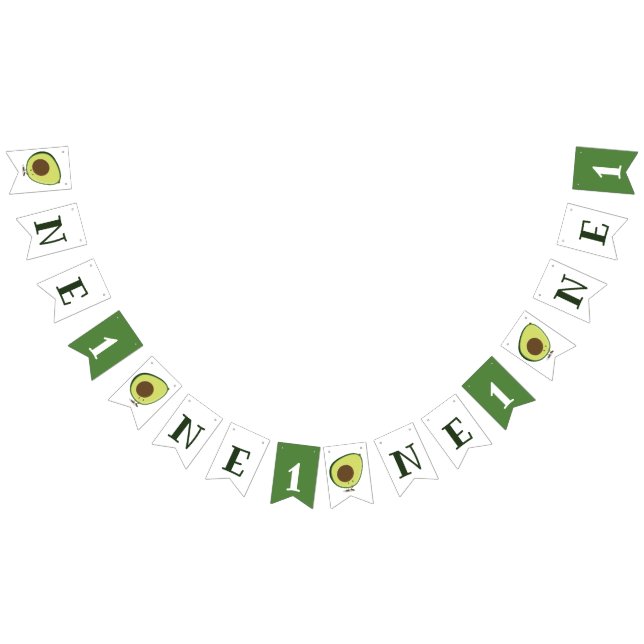 Banderines Un bebé aguacate 1 cumpleaños (Todo)