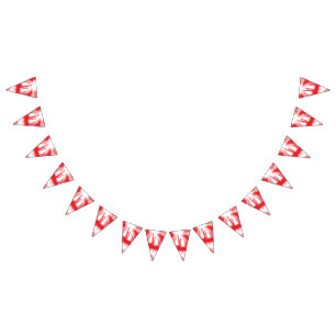 Banderines Un diseño gráfico con un sha rojo y naranja audaz