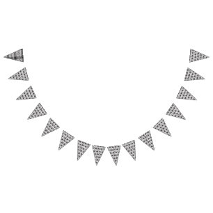 Banderines Un diseño monocromo simétrico con intrincado