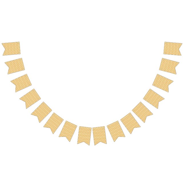 Banderines un fondo amarillo y blanco con un diseño intrincad (Todo)