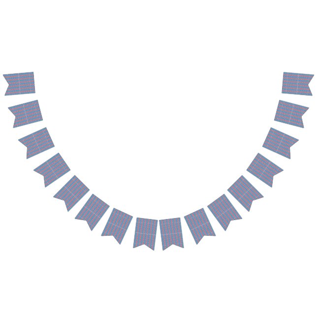 Banderines un fondo azul con diseños rojos y blancos (Todo)