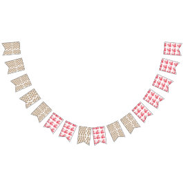 Banderines un fondo blanco con flores marrones en él