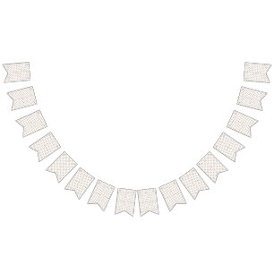 Banderines un fondo blanco con lunares marrones