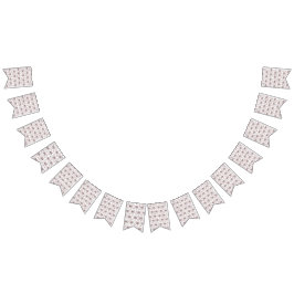 Banderines un fondo blanco con un patrón rojo