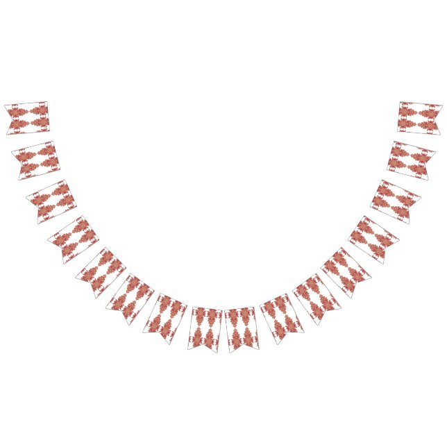 Banderines un fondo negro con un patrón rojo (Todo)