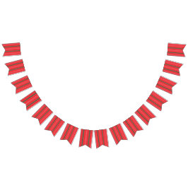 Banderines un fondo rayado rojo y verde