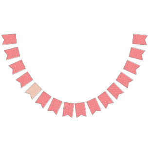 Banderines un fondo rojo y blanco con un patrón