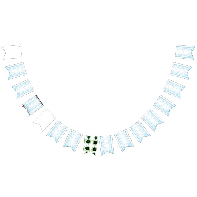 Banderines un montón de flores verdes sobre un fondo blanco (Todo)