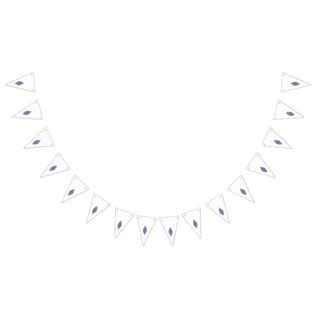 Banderines un patrón azul y dorado sobre fondo blanco (Todo)