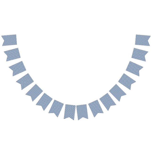 Banderines un patrón azul y verde con fondo blanco (Todo)