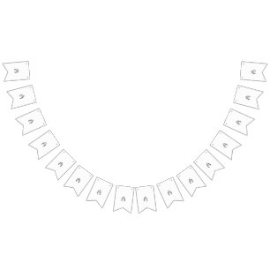 Banderines un patrón blanco y negro con acentos verdes