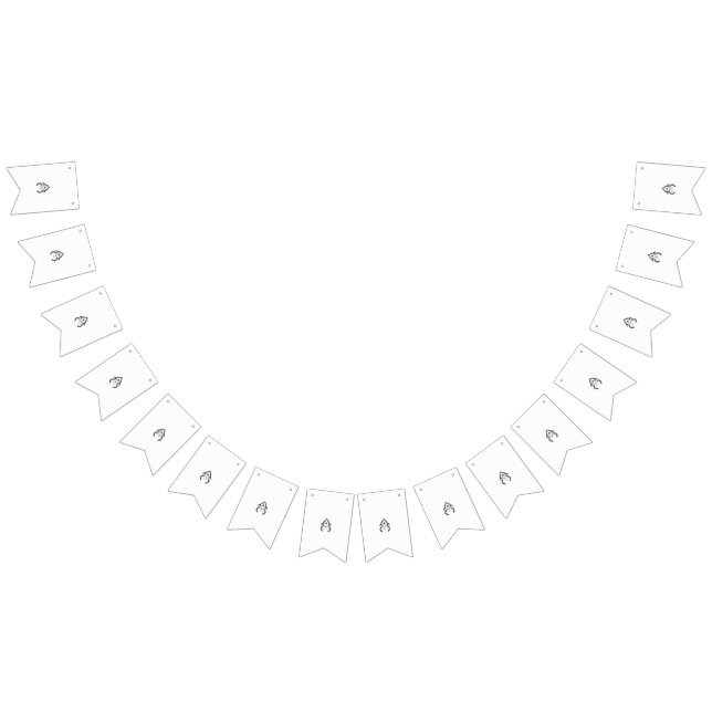 Banderines un patrón blanco y negro con acentos verdes (Todo)