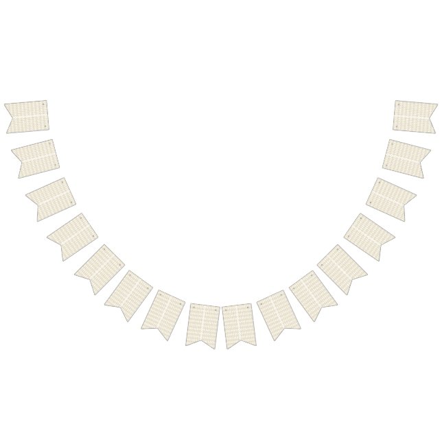 Banderines un patrón geométrico blanco y dorado (Todo)