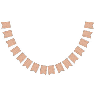 Banderines un patrón geométrico en blanco y naranja