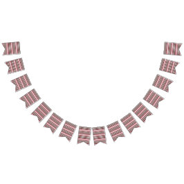 Banderines un patrón rayado rojo y blanco