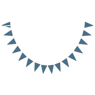 Banderines Un patrón simétrico de motivos azules sobre un tej