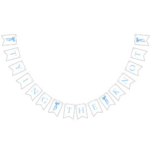 Banderines Un remolino azul turbio atando la ducha nupcial