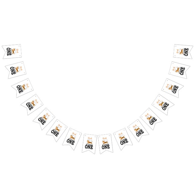 Banderines Un tigre salvaje de jungla 1° cumpleaños (Todo)