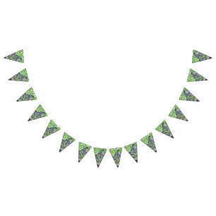 Banderines Una elegante imagen con motivos verdes y morados c