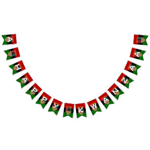 Banderines Una feliz KWANZAA Pan African