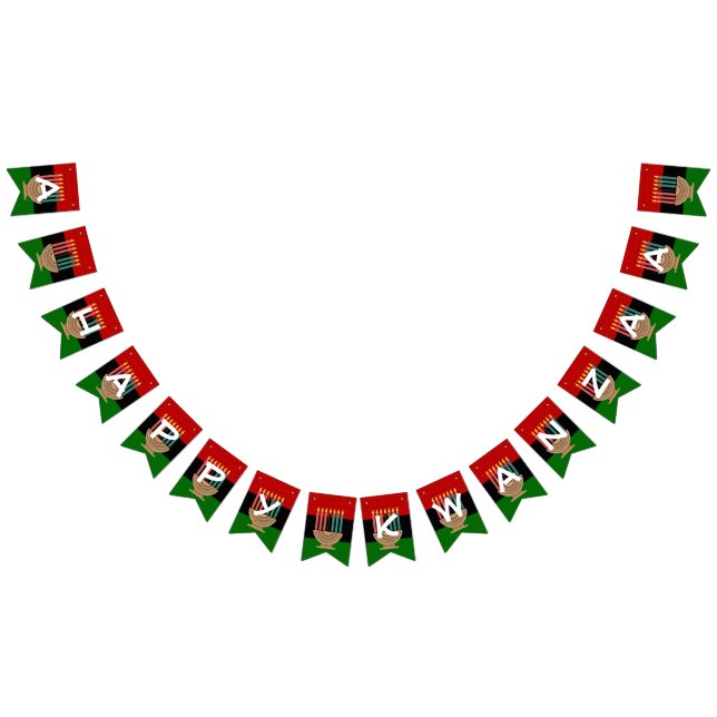 Banderines Una feliz KWANZAA Pan African (Todo)