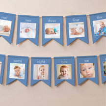 Una Galleta Dura Cumple 1 Año Banner de Fotos de 1