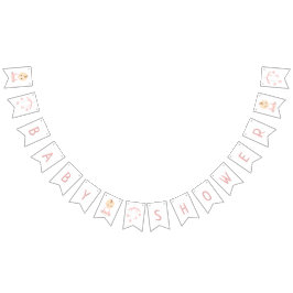 Banderines Una niña pequeña y su Baby Shower móvil