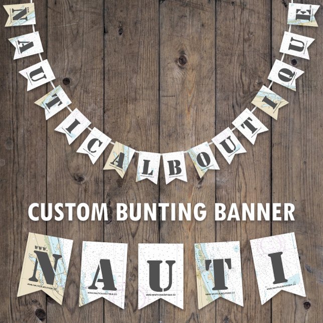 Banderines URL del sitio web ⚓ gráfico náutico (Website URL ⚓ Nautical Chart Bunting Flags
)