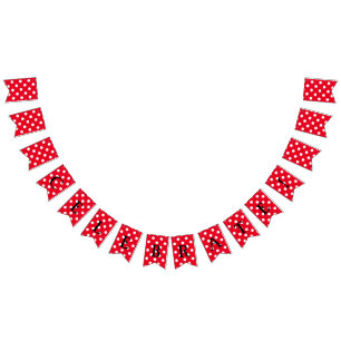 Banderines Usted elige lunares del color y del blanco del