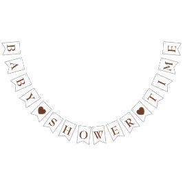 Banderines Ut corazones marrones baby ducha horarios de amarr