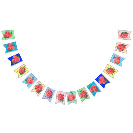 Banderines Valentine Bunting con Rosas