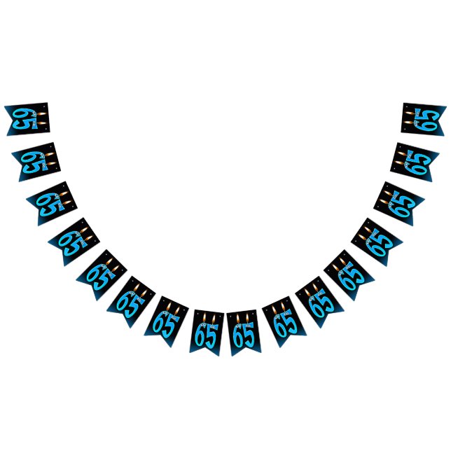 Banderines velas de 65 años con ojos (Todo)