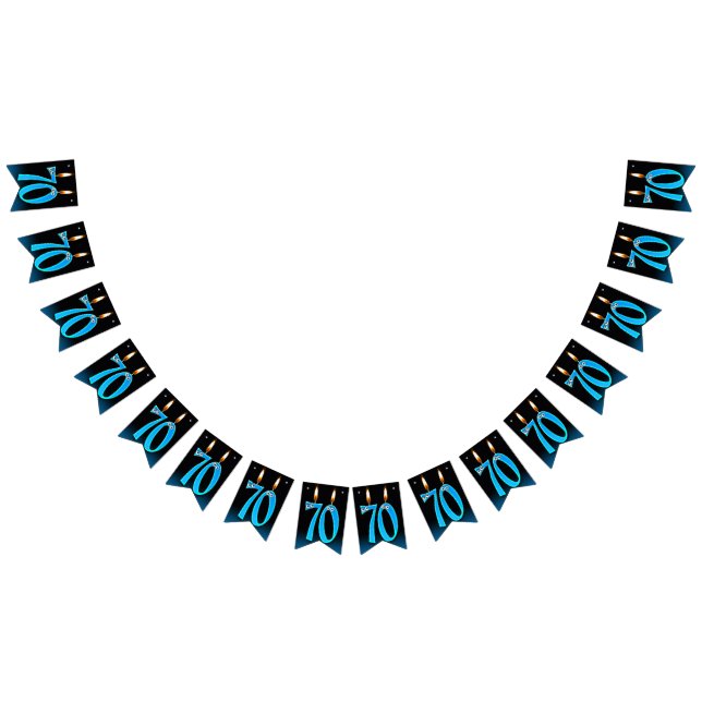 Banderines velas de 70 años con ojos (Todo)