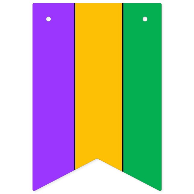 Banderines Verde amarillo púrpura del modelo rayado del (Primera bandera)