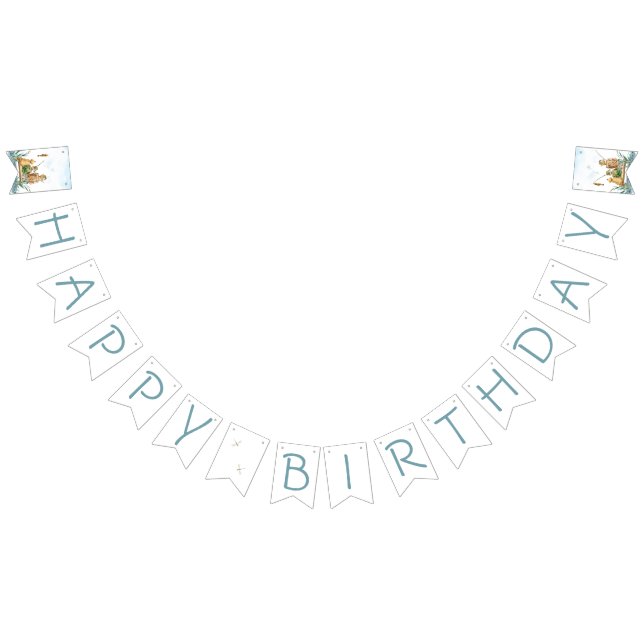 Banderines Viaje de pesca familiar: Primer cumpleaños de un n (Todo)