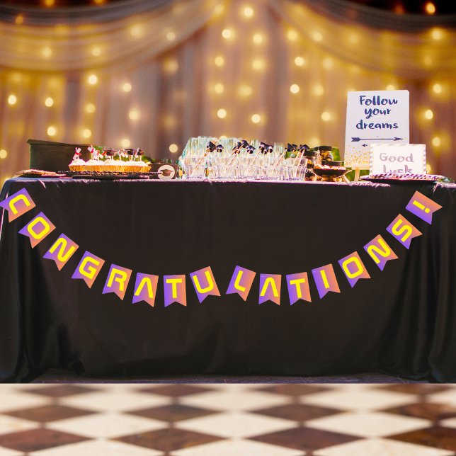 Banderines Vibrante Sunset Modern Tech Graduation (Subido por el creador)