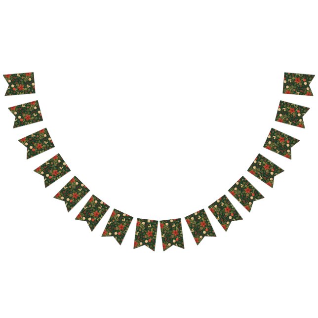 Banderines Vintage Christmas Pattern - Flags with String  (Todo)