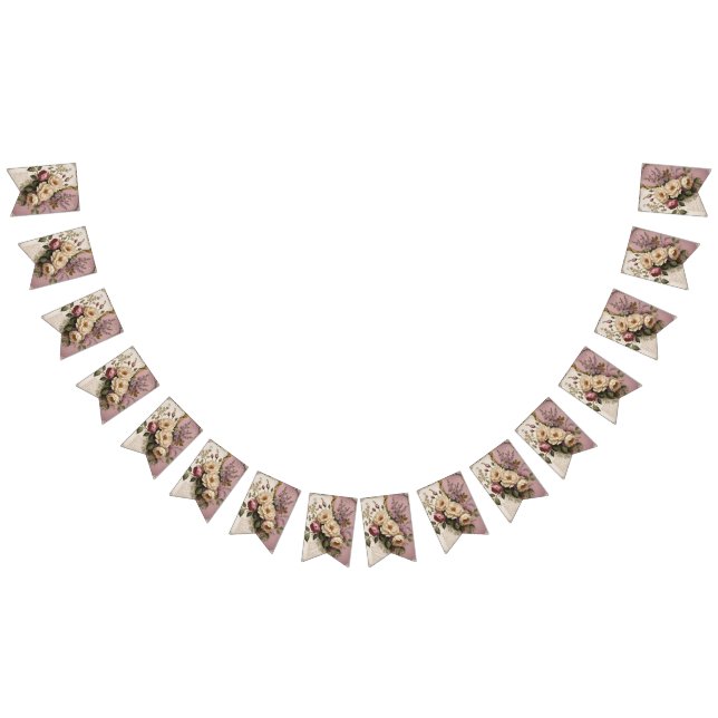 Banderines Vintage Floral - Bunting Banner  (Todo)