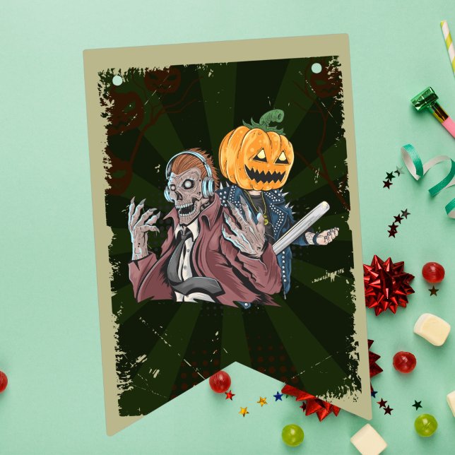 Banderines Vintage Halloween Costume tema Fiesta de cumpleaño (Subido por el creador)