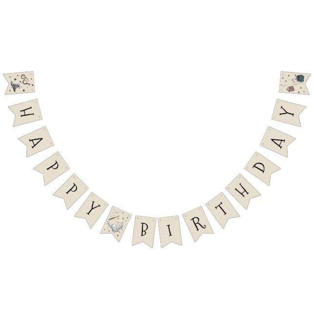 Banderines Vintage Harry Potter Primer cumpleaños (Todo)