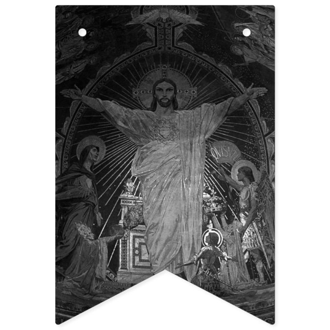 Banderines Vintage Paris Mosaico principal del Sagrado Corazó (Primera bandera)