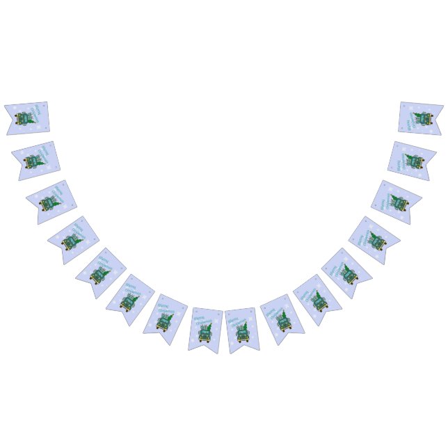 Banderines Vista frontal del camión Santa Feliz Navidad (Todo)