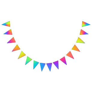 Banderines Vivid Rainbow Ombre Birday Party