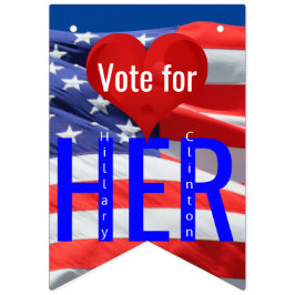 Banderines Votar por las elecciones presidenciales de Hillary