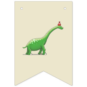 Banderines Walter el dinosaurio verde