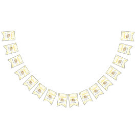 Banderines Watercolor Banana Cake Birday Party