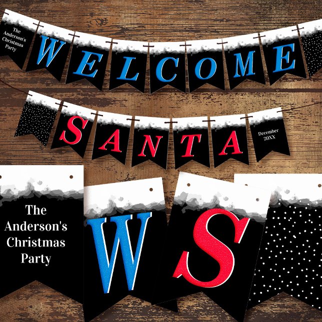 Banderines Welcome Santa Elf Christmas Themed Party (Subido por el creador)