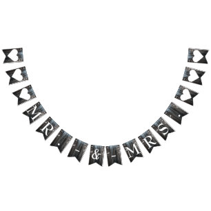 Banderines Winter Wonderland Frozen Ice Mr. y la Sra. Boda