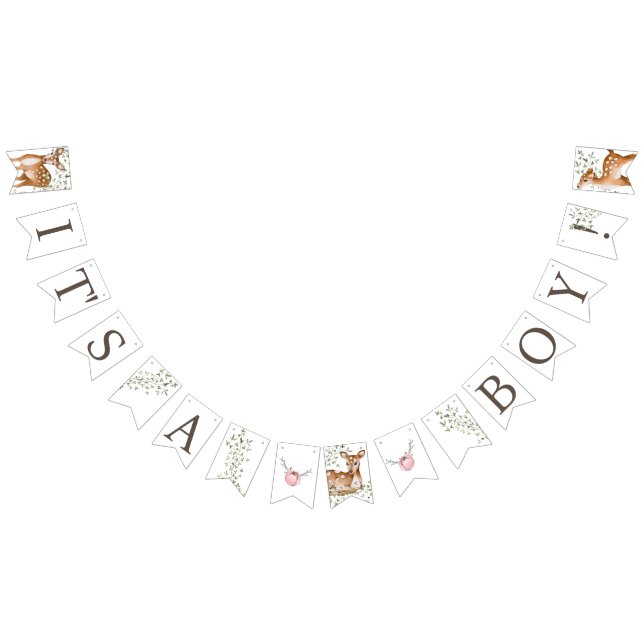 Banderines Woodland Deer Baby Shower (Todo)