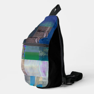 Bandolera 1C9984DA Arte Glitch Distorsión Digital Vaporwave